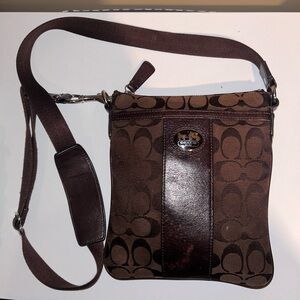 Coach Brown Crossbody Bag with Signature Monogram